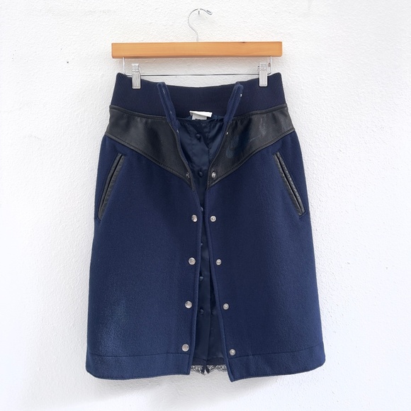 2015 Nike Lab x Sacai Destroyer Wool Skirt - Navy/Black - Small - Picture 3 of 6